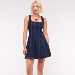 Abercrombie & Fitch: Mila Squareneck Denim Mini Dress